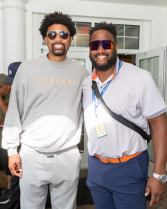 Jalen Rose and Rob Sims at Feldman Automotive Children’s Miracle Celebrity Invitational 2023